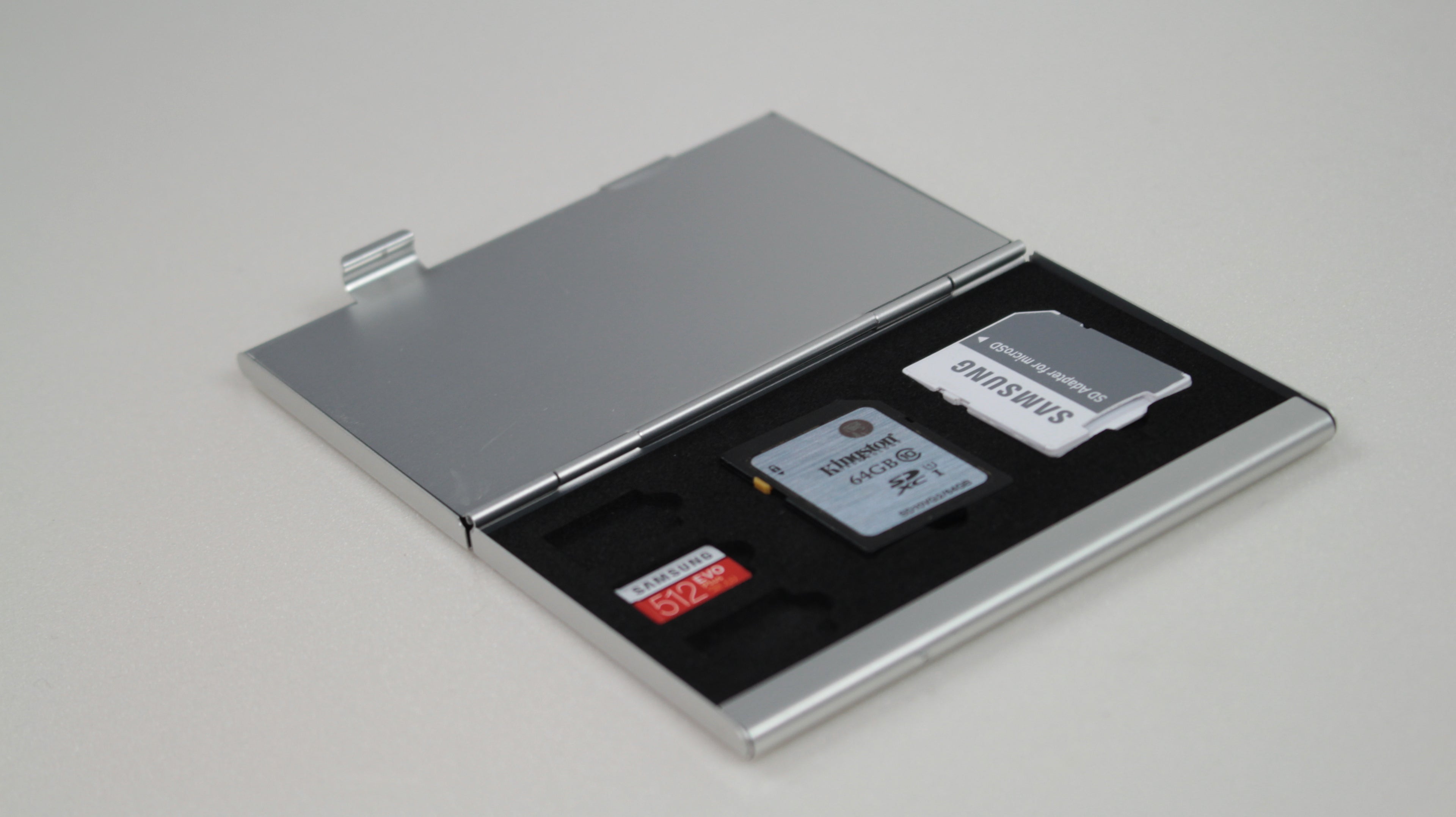 Aluminum memory card case